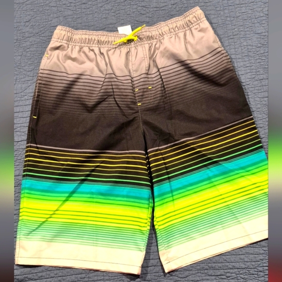 Wonder Nation Multicolor Striped Swim Shorts - Picture 1 of 6